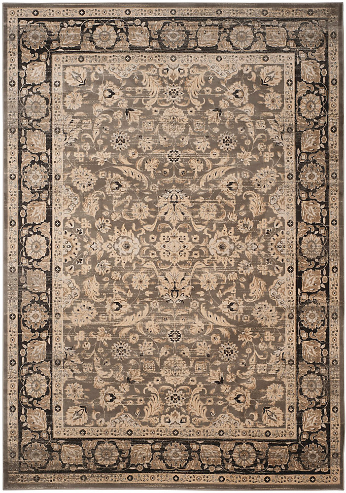 Vintage Ramona Taupe Black 8 Ft X 11 Indoor Area Rug
