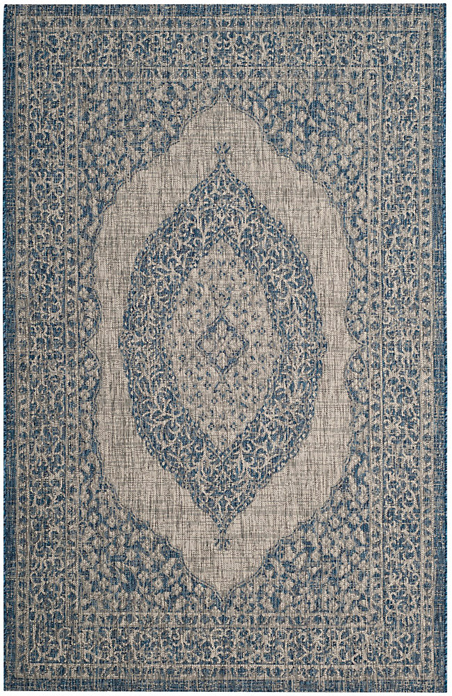 Safavieh Courtyard Brooklyn Light Grey Blue 8 Ft X 11