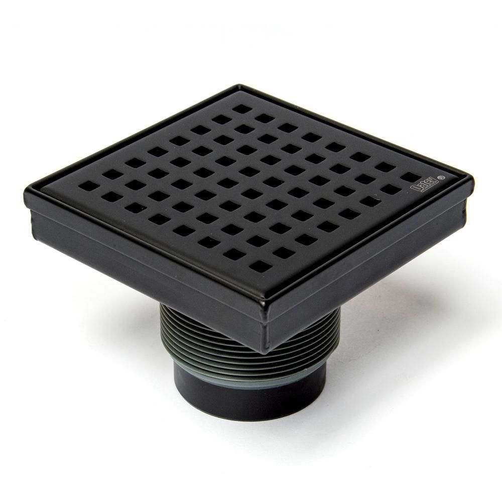 Oatey 4 X4 Inch Sq Drain Sq Grate Matte Blk The Home Depot Canada