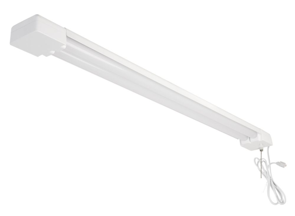 Commercial Electric 3 ft. 4500 Lumens 2Light White Integrated LED Shop