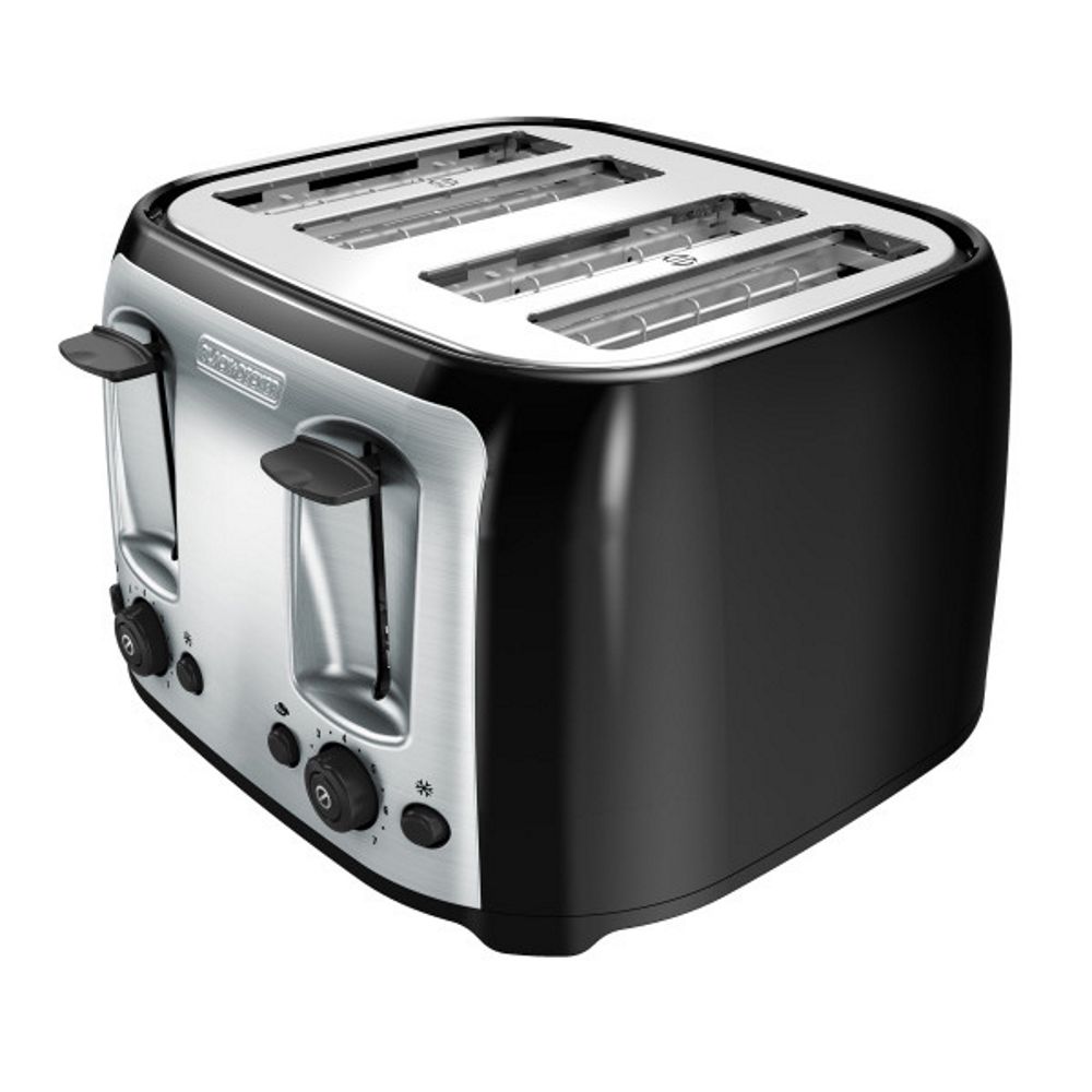 BLACK+DECKER 4 Slice Black Toaster | The Home Depot Canada