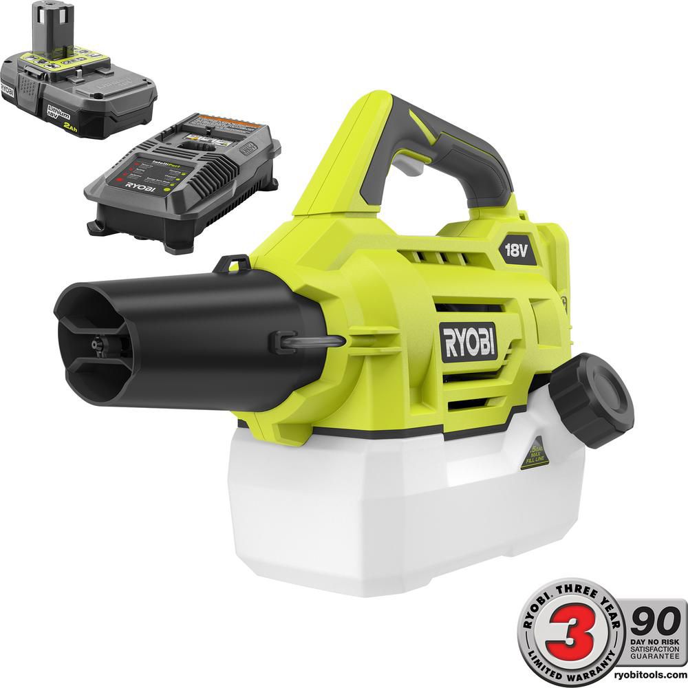 RYOBI 18V ONE+ LithiumIon Cordless Fogger with (1) 2.0 Ah Battery and