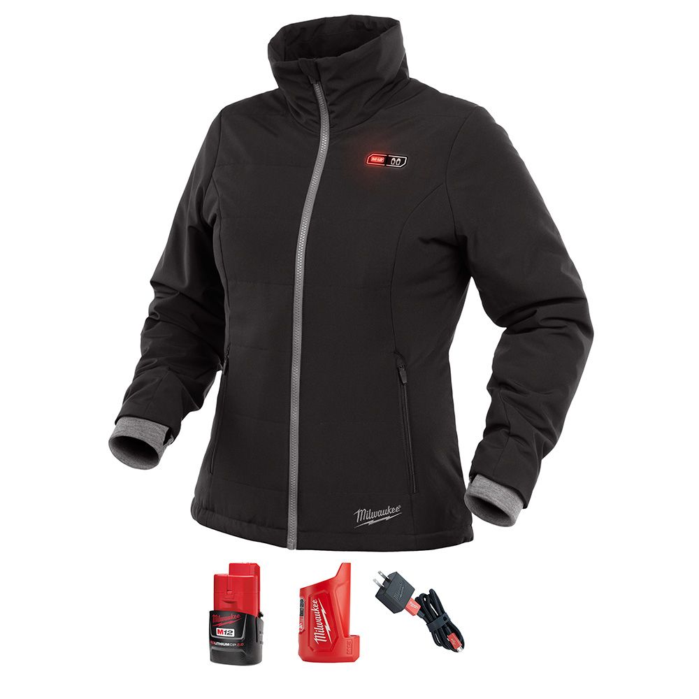 Milwaukee Tool Women's Med M12 12V LiIon Cordless Black Heated Jacket