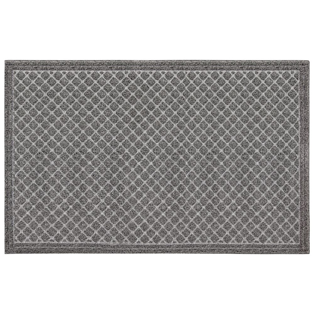 Multy Home Contour Charcoal 3 ft. x 5 ft. Faux Coir Rectangular Door ...