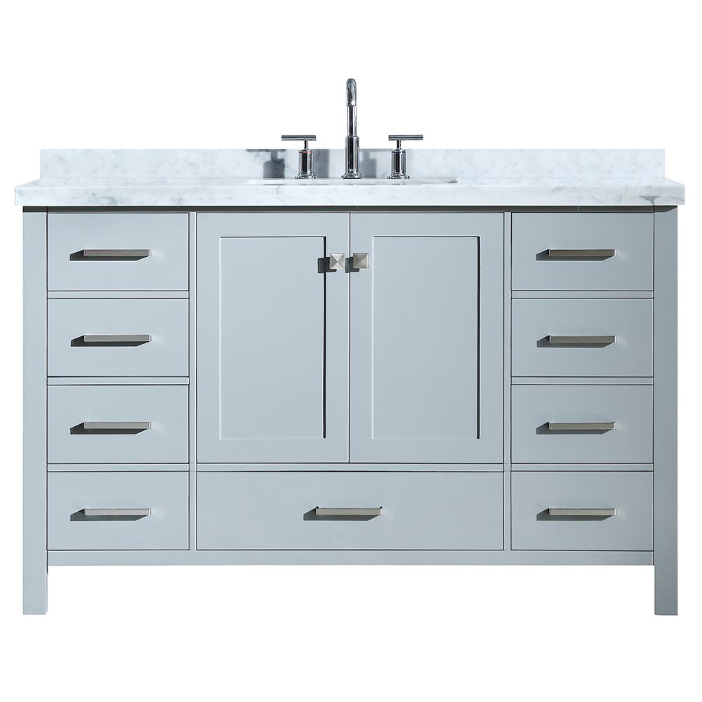 Ariel Cambridge 55 Inch Single Rectangle Sink Vanity In