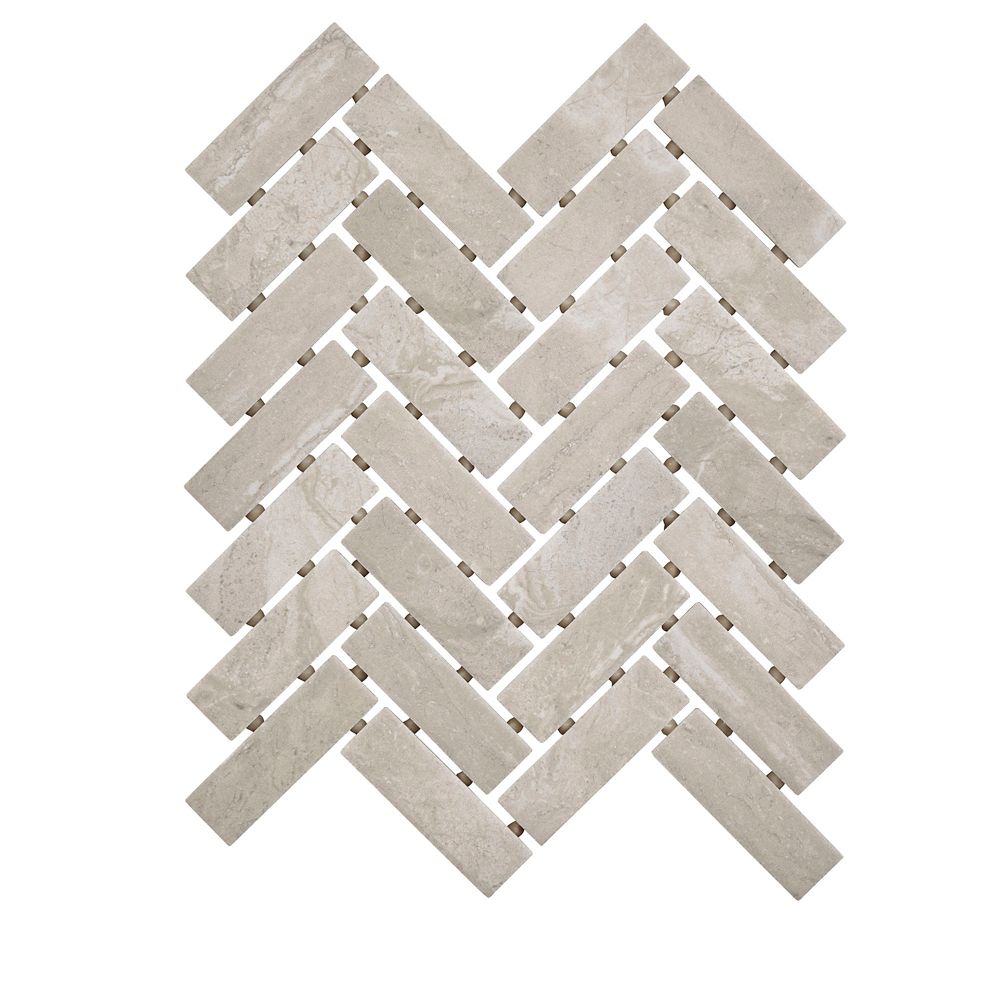 Lifeproof Silverlake 9inch 12inch x 6 mm Ceramic Herringbone Mosaic