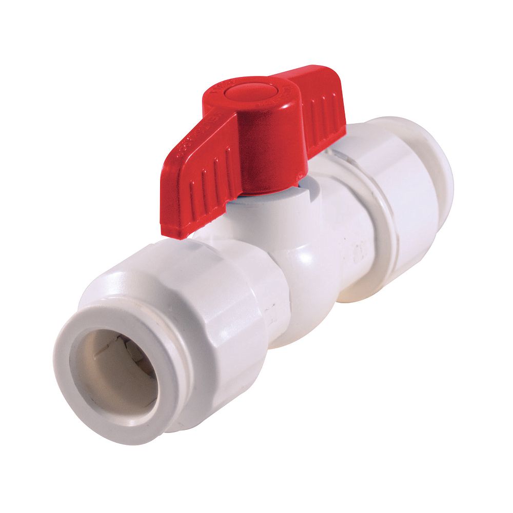 AquaDynamic 3/4 inch Ball Valve Schedule 40 PVC PushFit The Home
