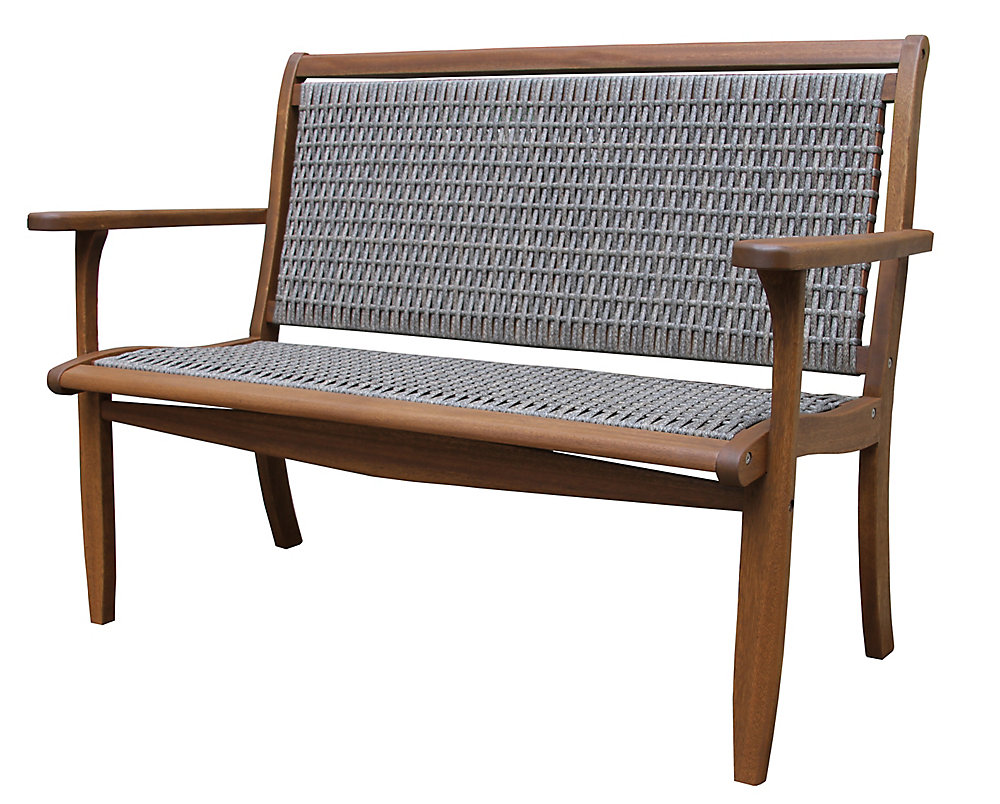 Driftwood Gray Resin Outdoor Bench undefined
