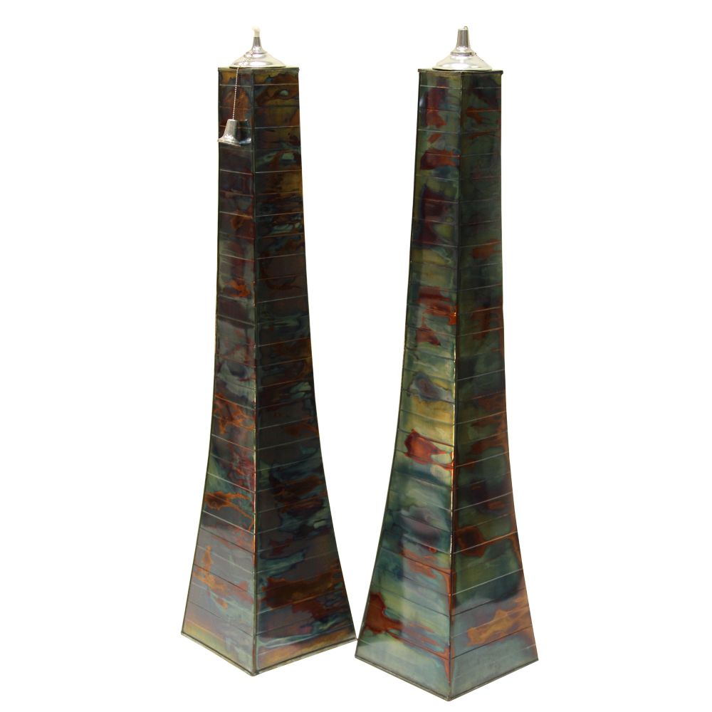 Outdoor Interiors Jungle Finish Pyramid Torch, 2 pack The Home Depot