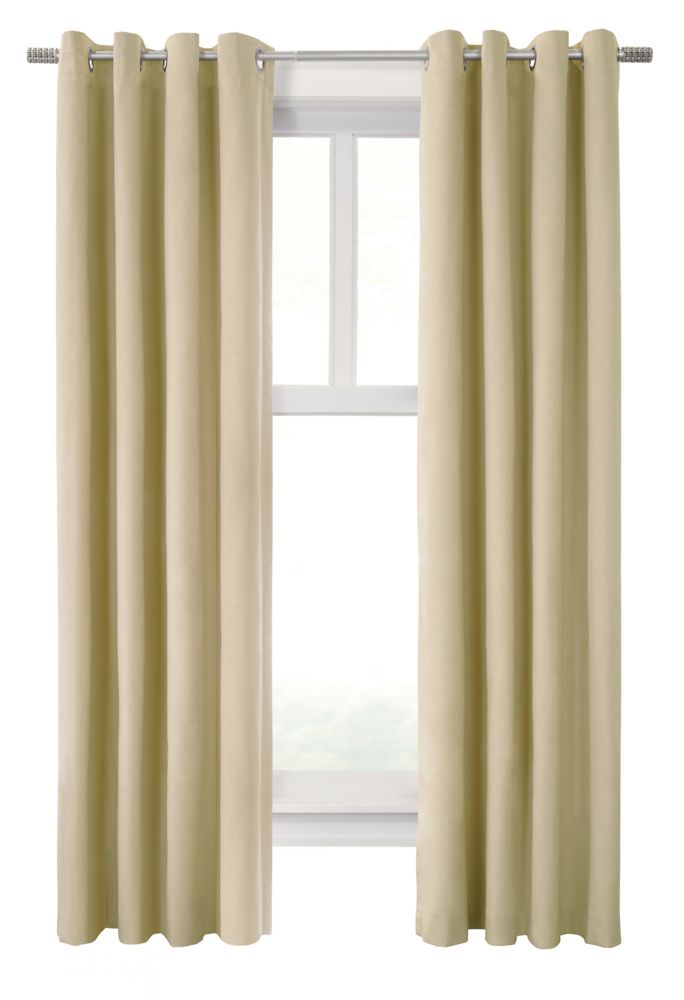 Thermaplus Nantucket Brushed Cotton Blackout Grommet Curtain 54x96