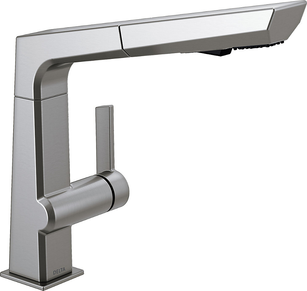 Pivotal Single Handle Pull Out Kitchen Faucet Arctic Stainless
