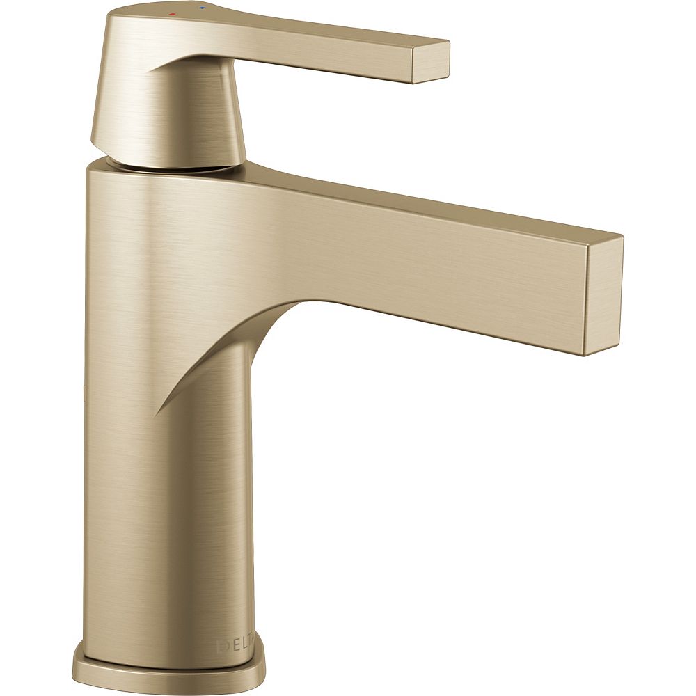 Delta Zura Single Hole Single-Handle Bathroom Faucet in ...