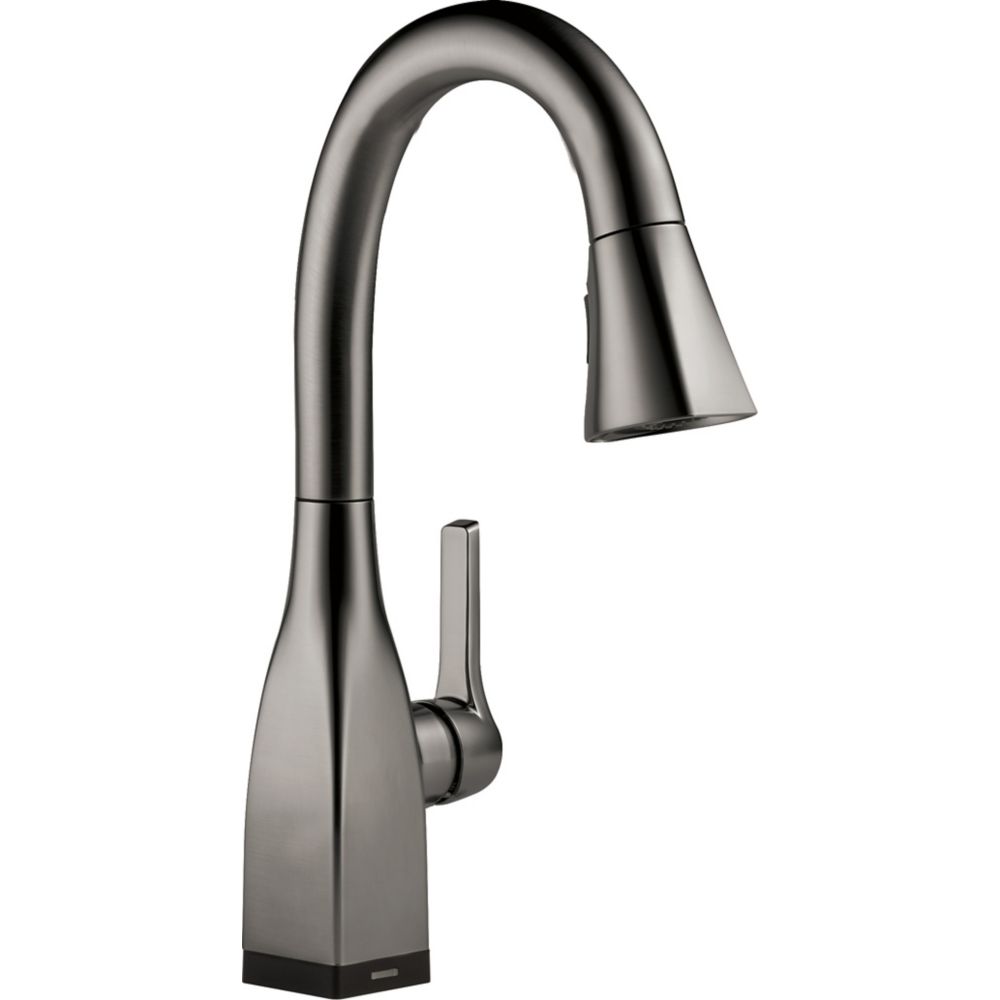 Delta Mateo Single Handle PullDown Bar/Prep Faucet with Touch, Black