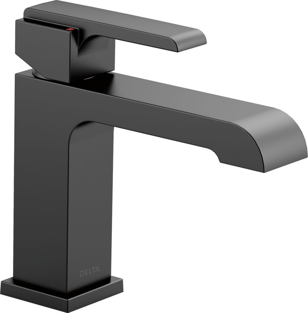 Delta Ara Single Handle Lavatory Faucet Less Pop Up Matte Black   P 1001385996 