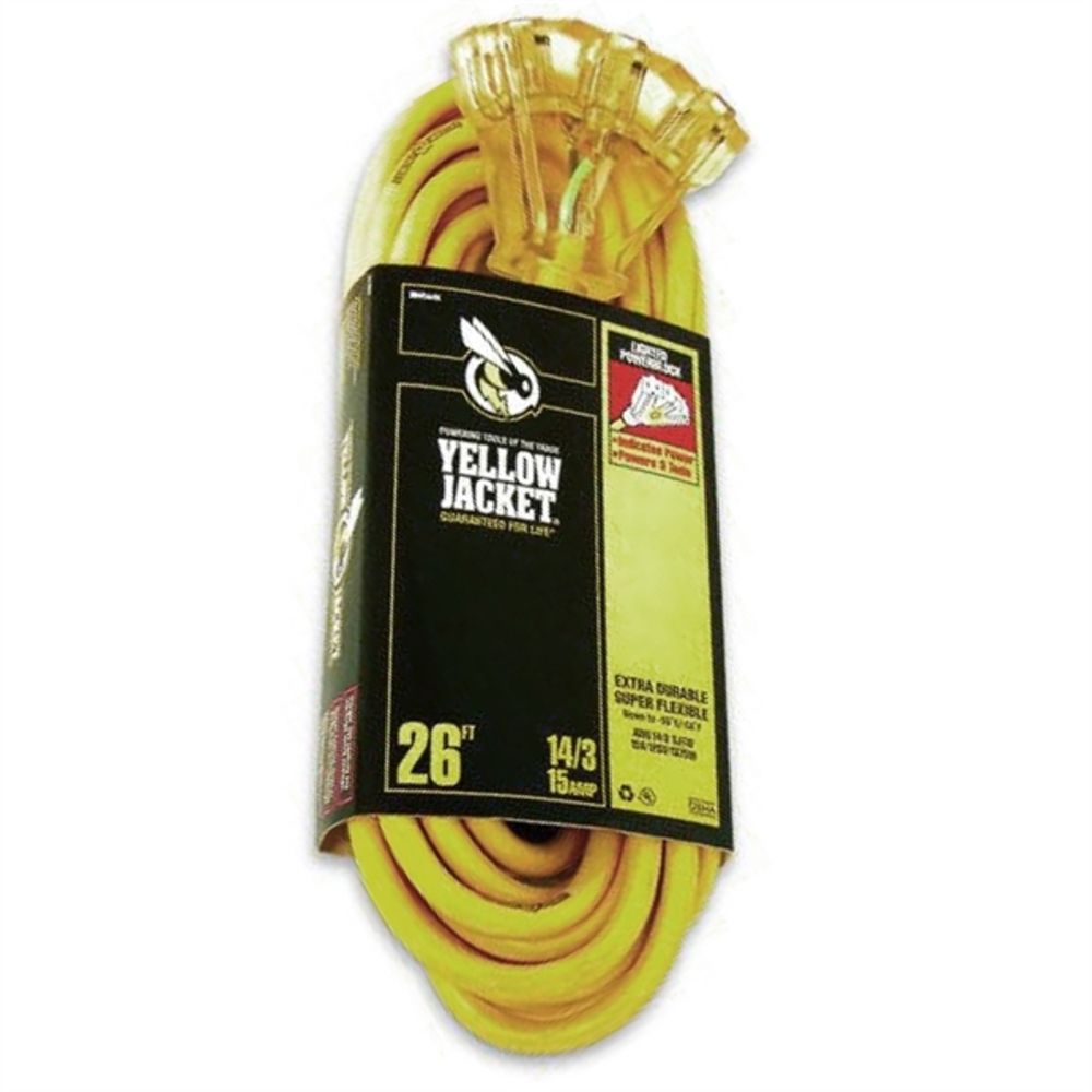 Woods Outdoor Extension Cord 14/3 SJTW 25 ft. (7.6 M) with Lighted