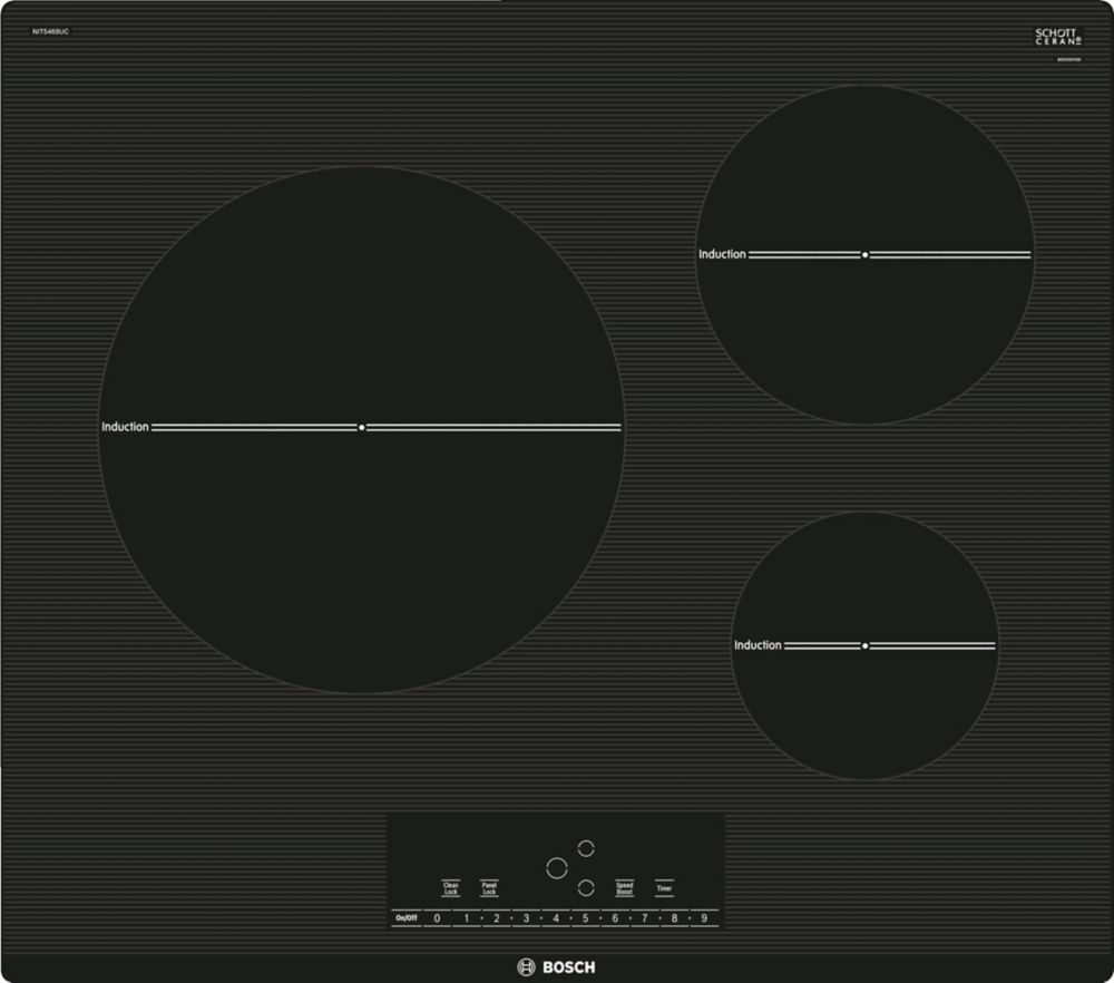 Bosch 500 Series, 24 inch Induction Cooktop, 500 Series, Black