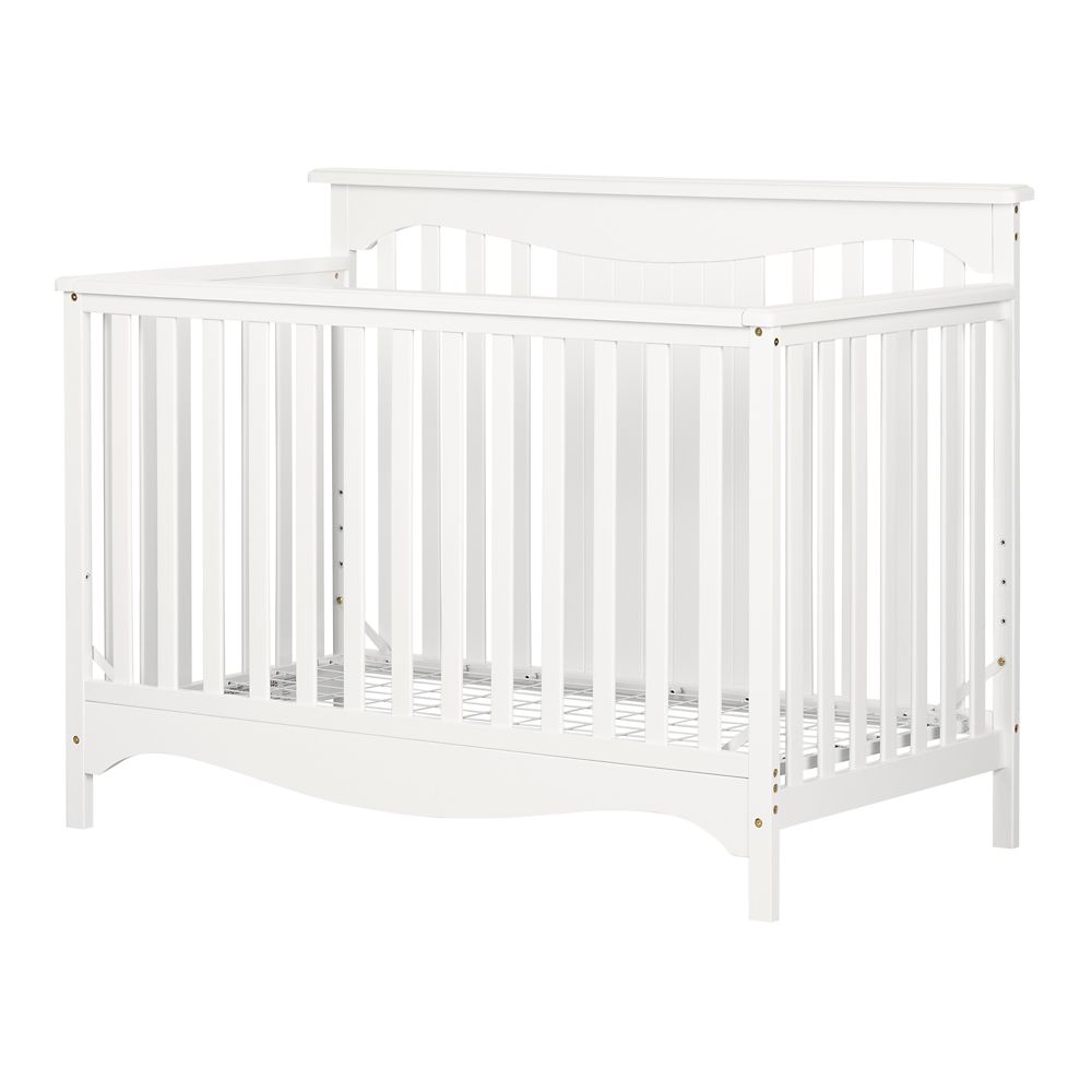 South Shore Savannah Baby Crib 4 Heights With Toddler Rail Pure