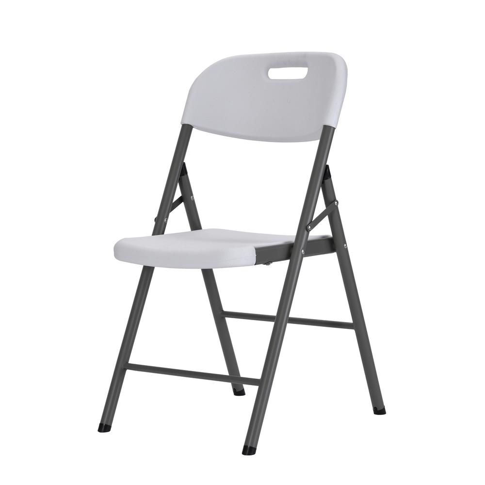 Sandusky White Plastic Folding Chairs Set Of 4 The Home Depot Canada   P 1001389259 