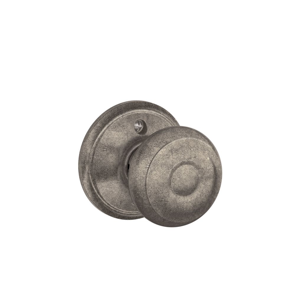 Schlage NonTurning Dummy Door Knob In Distressed Nickel The
