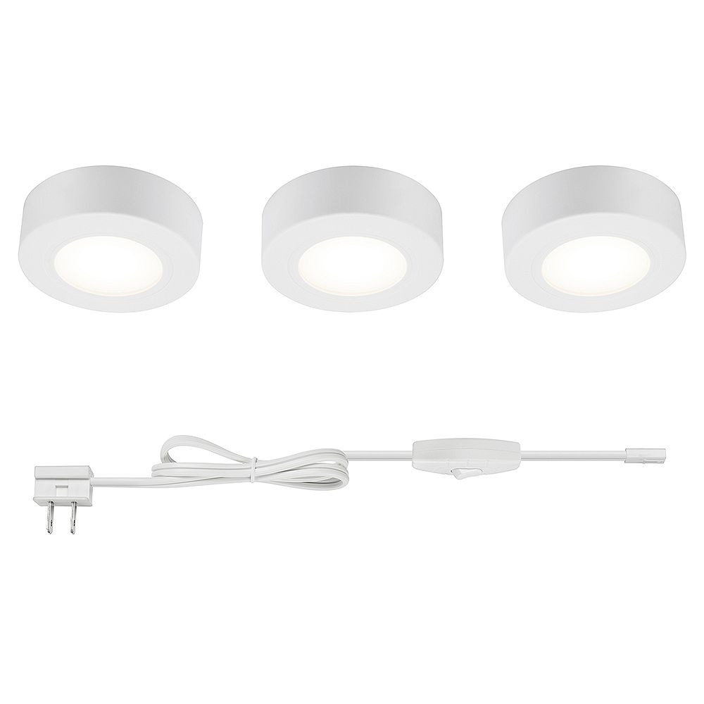 Commercial Electric 3Light Led Puck Light Kit The Home Depot Canada