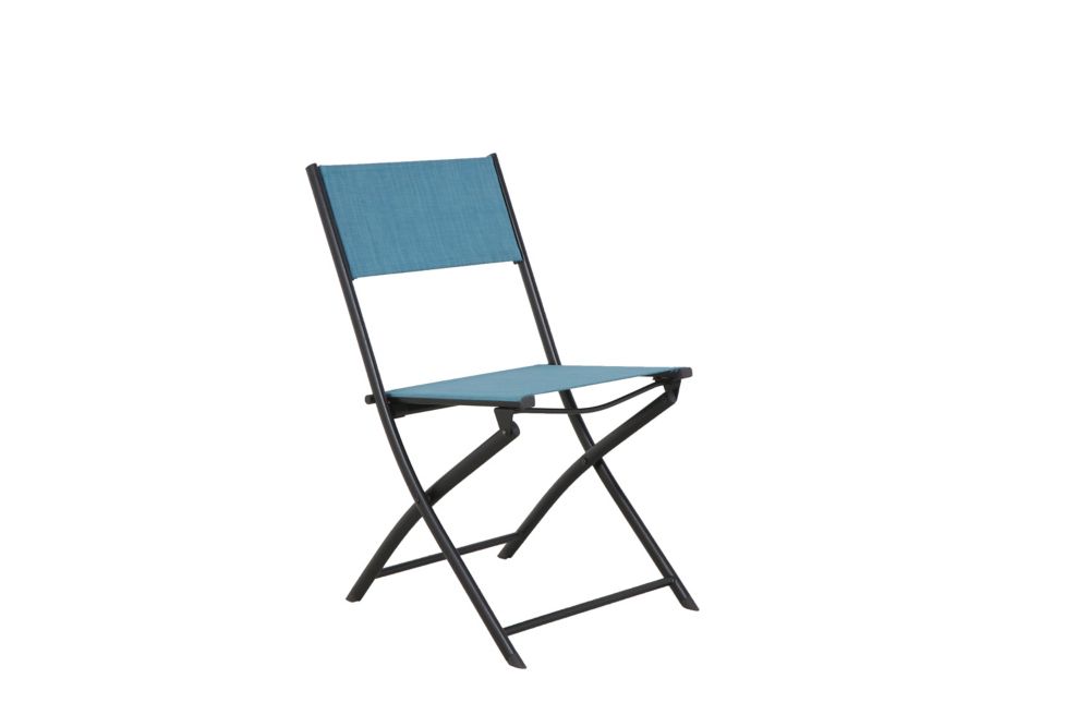 Hampton Bay Steel Sling Folding Patio Chair in Teal | The Home Depot Canada