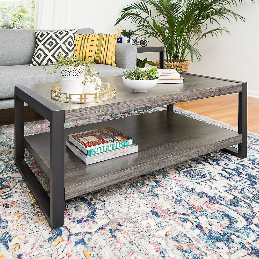 52 Inch Mid Century Modern Tv Stand Black Barnwood