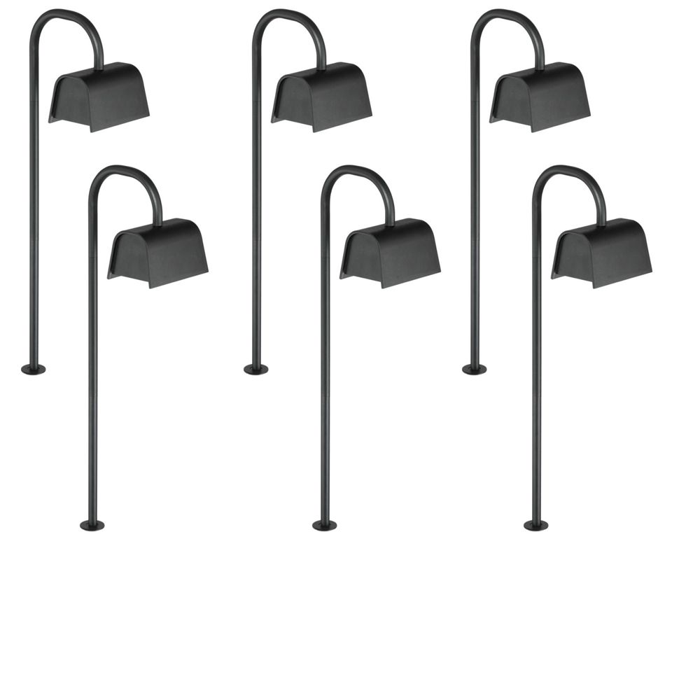 Eurofase Outdoor LED Curved Black Path Light 6 Pack The Home Depot Canada