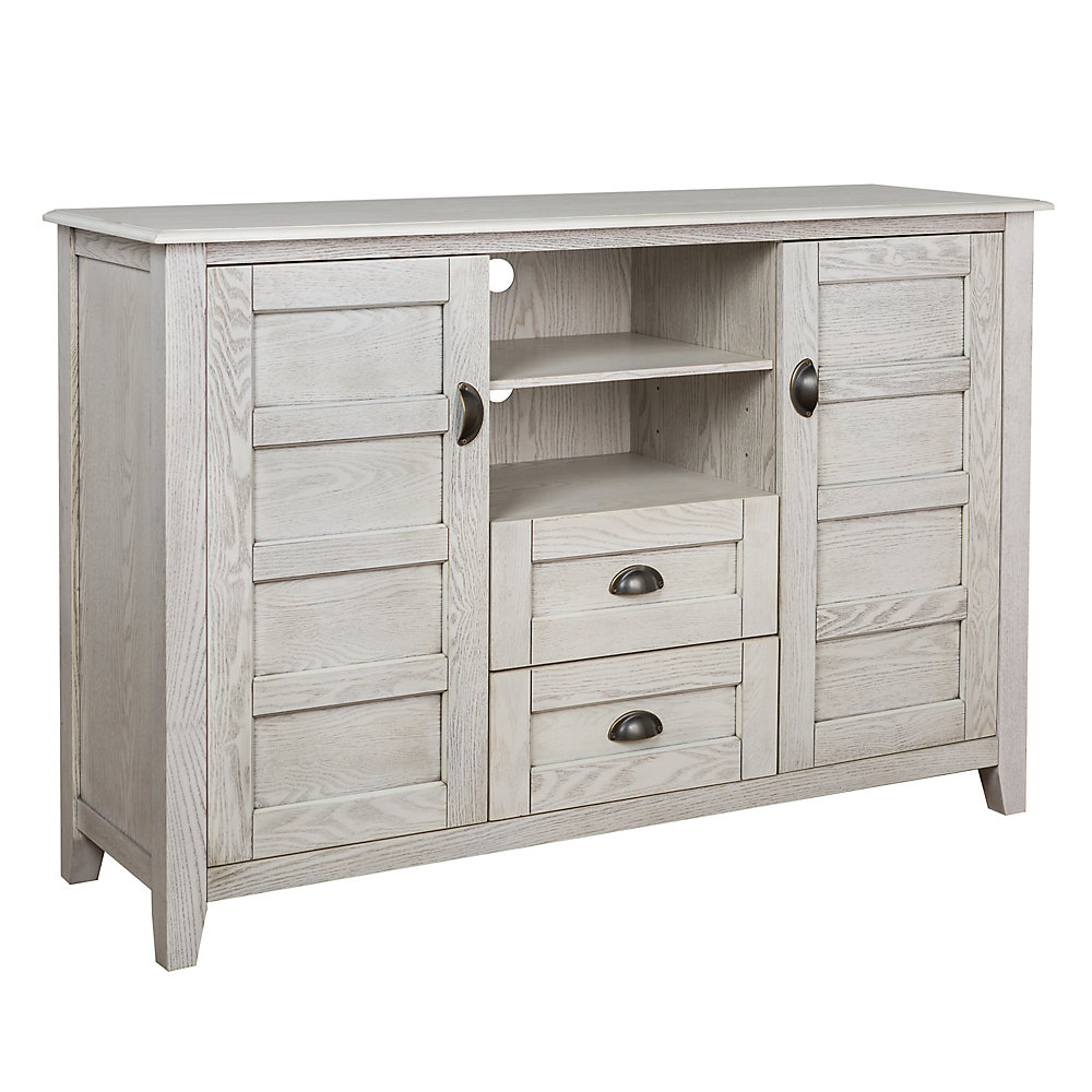 Angelo Home 52 Inch Rustic Tv Stand White Wash