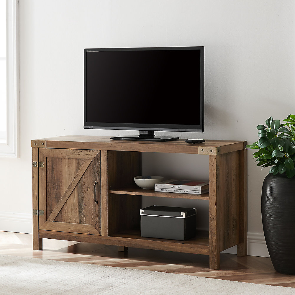 44 Inch Rustic Farmhouse Tv Stand Oak