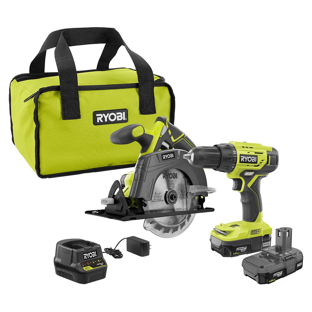 ryobi cordless drill and saw set