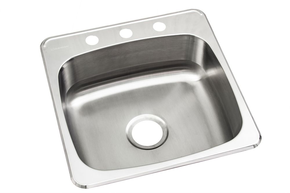 Glacier Bay 20G Single Bowl Kitchen Sink 20 5 Inch X 19 9 Inch X 7   P 1001411559 