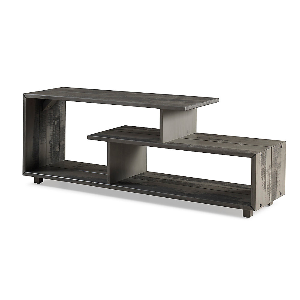 Welwick Designs 60" Rustic Modern Solid Wood TV Stand ...