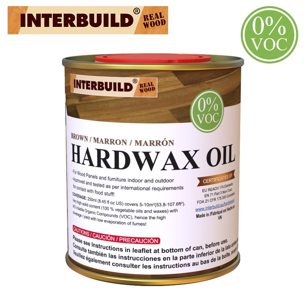 Interbuild Hardwax Natural Wood Oil Stain Food Safe 100
