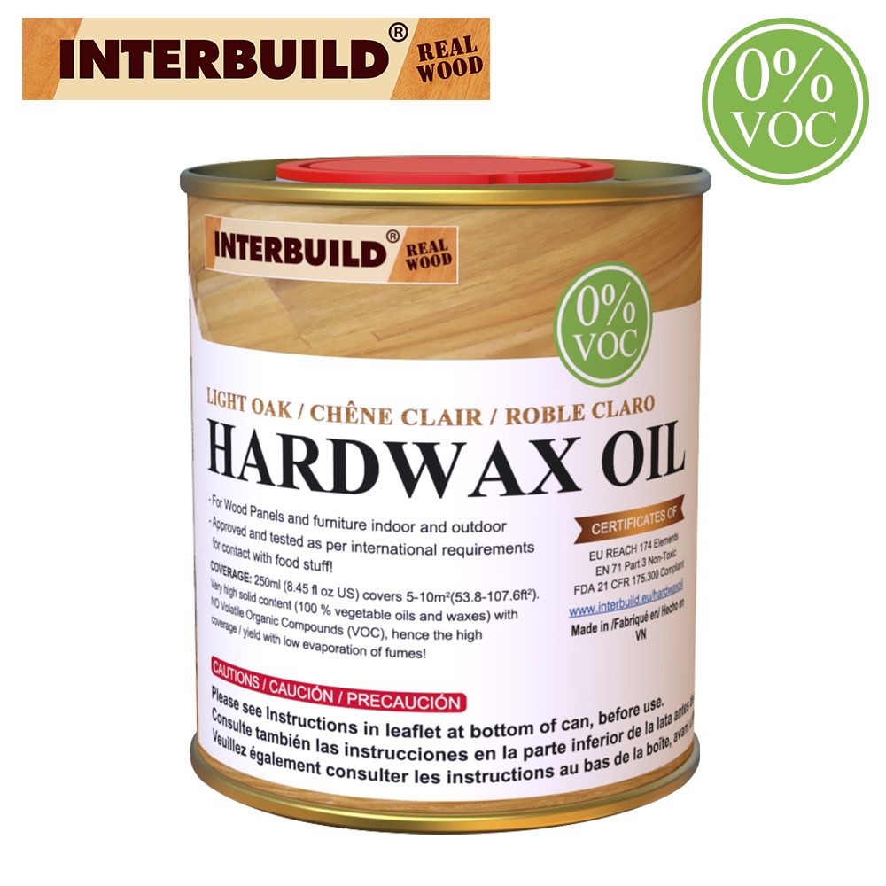 Interbuild Hardwax Natural Wood Oil Stain Food Safe 100