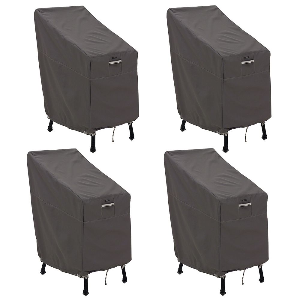 Ravenna Patio Bar Chair & Stool Cover - Outdoor Cover with Durable Water Resistant Fabric, 10-Pack