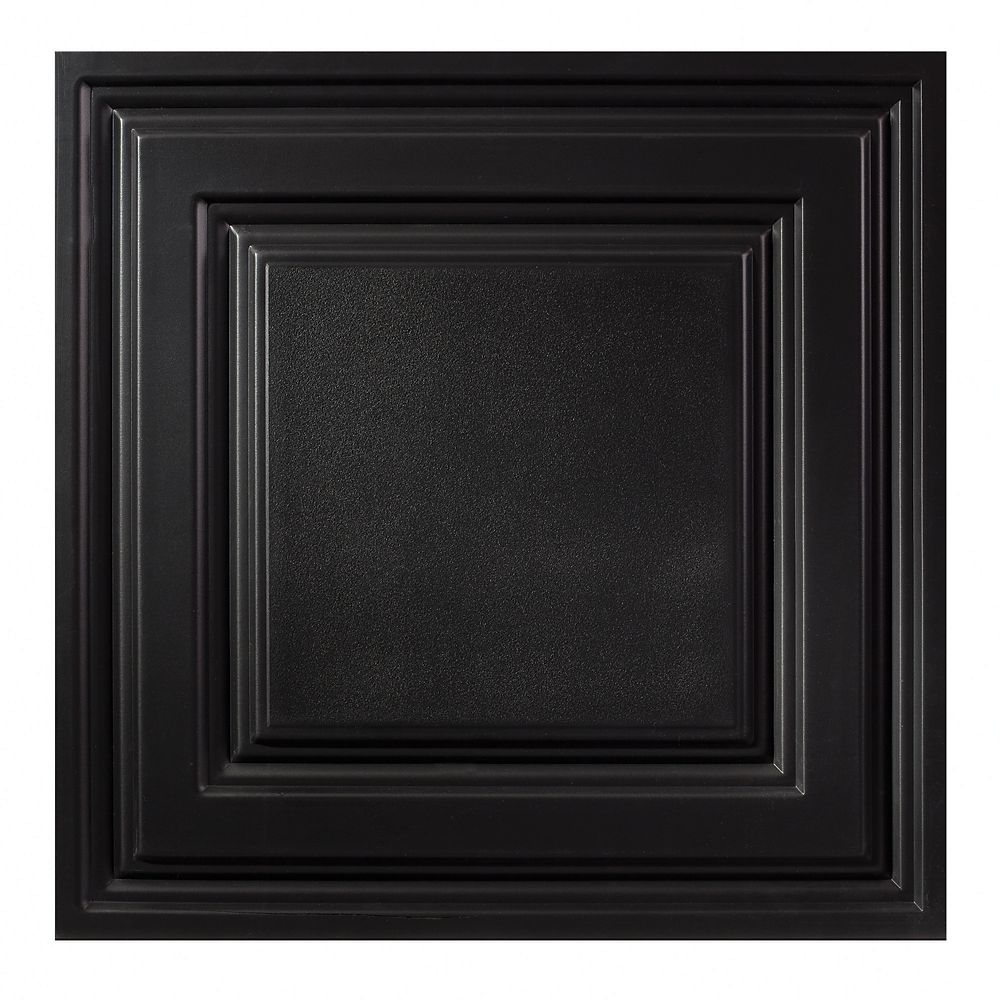 Genesis Tuile de plafond Icon Relief 2 pi x 2pi Noir boite Genesis Tuile de plafond Icon Relief 2 pi x 2pi Noir boite