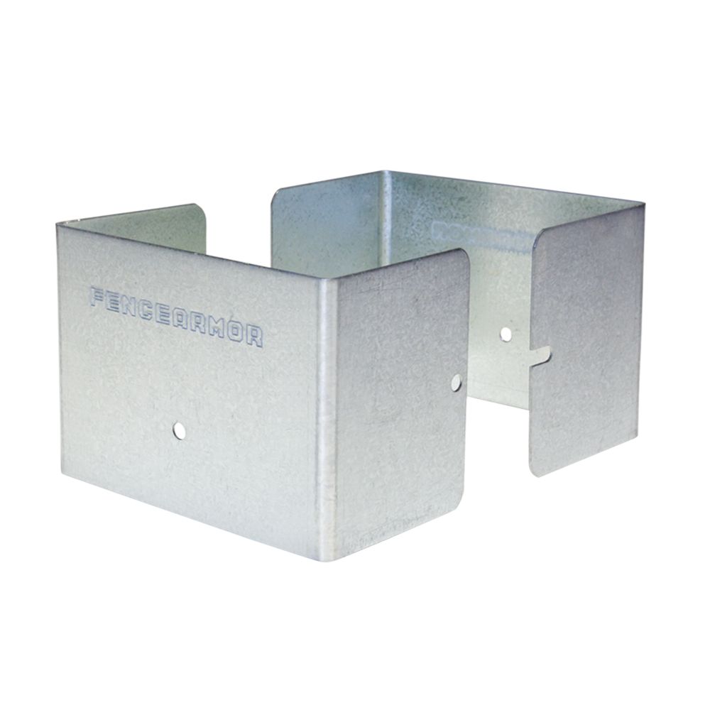 Fence Armor 5.5 inch. L x 5.5 inch. W x 3 inch. H GALV Fence Post Guard