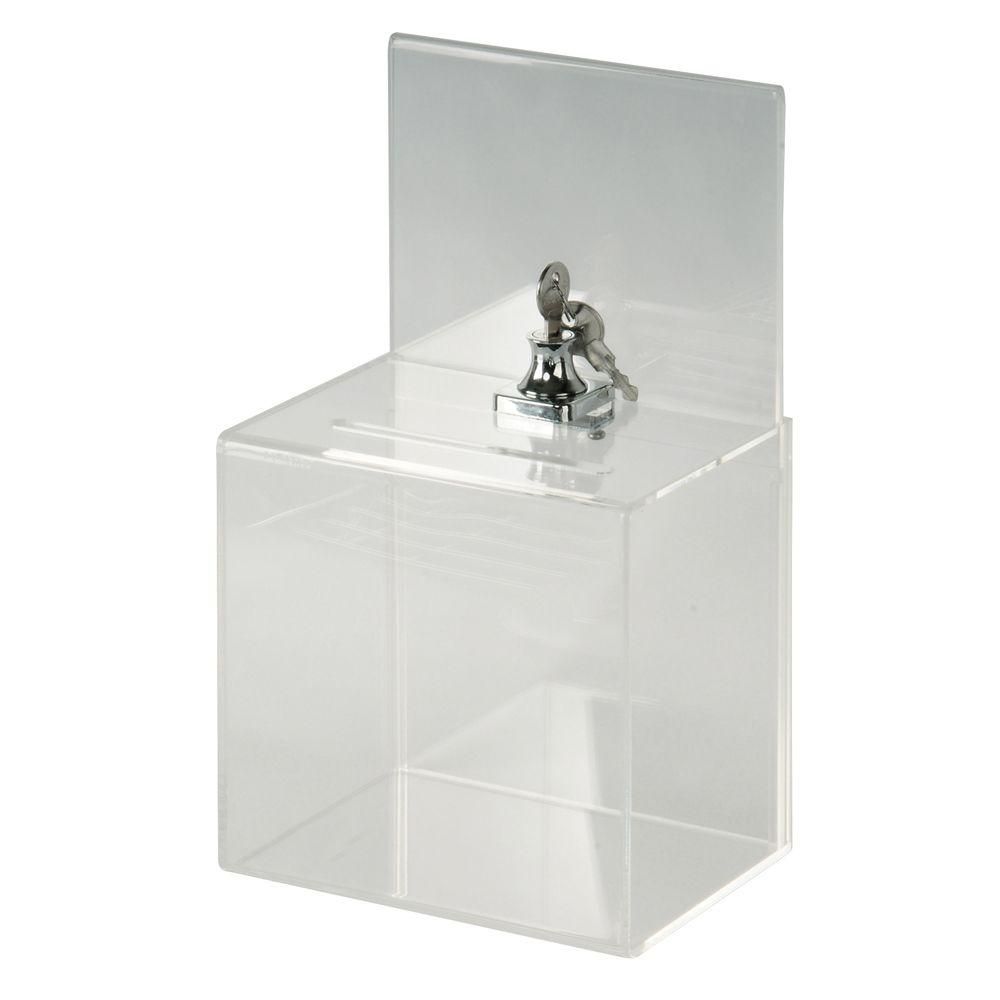Boîte à Dons En Acrylique Transparente Avec Serrure à Clé - Idéale Pour Votes Ou Collectes
