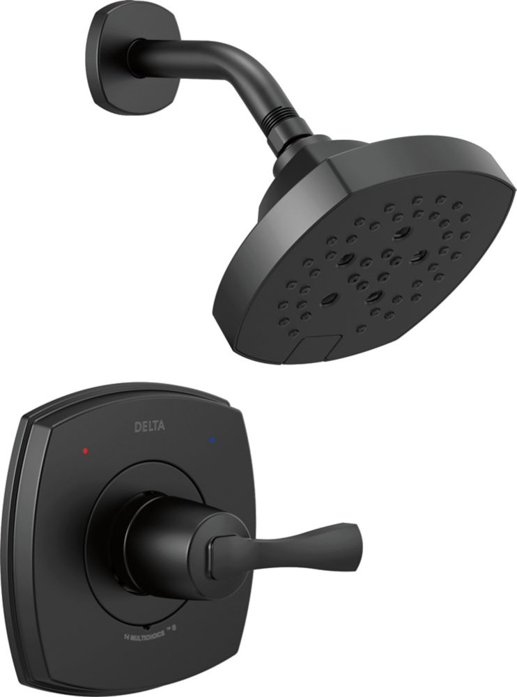 Delta Stryke 14 Series Shower Only Trim in Matte Black (Valve Sold