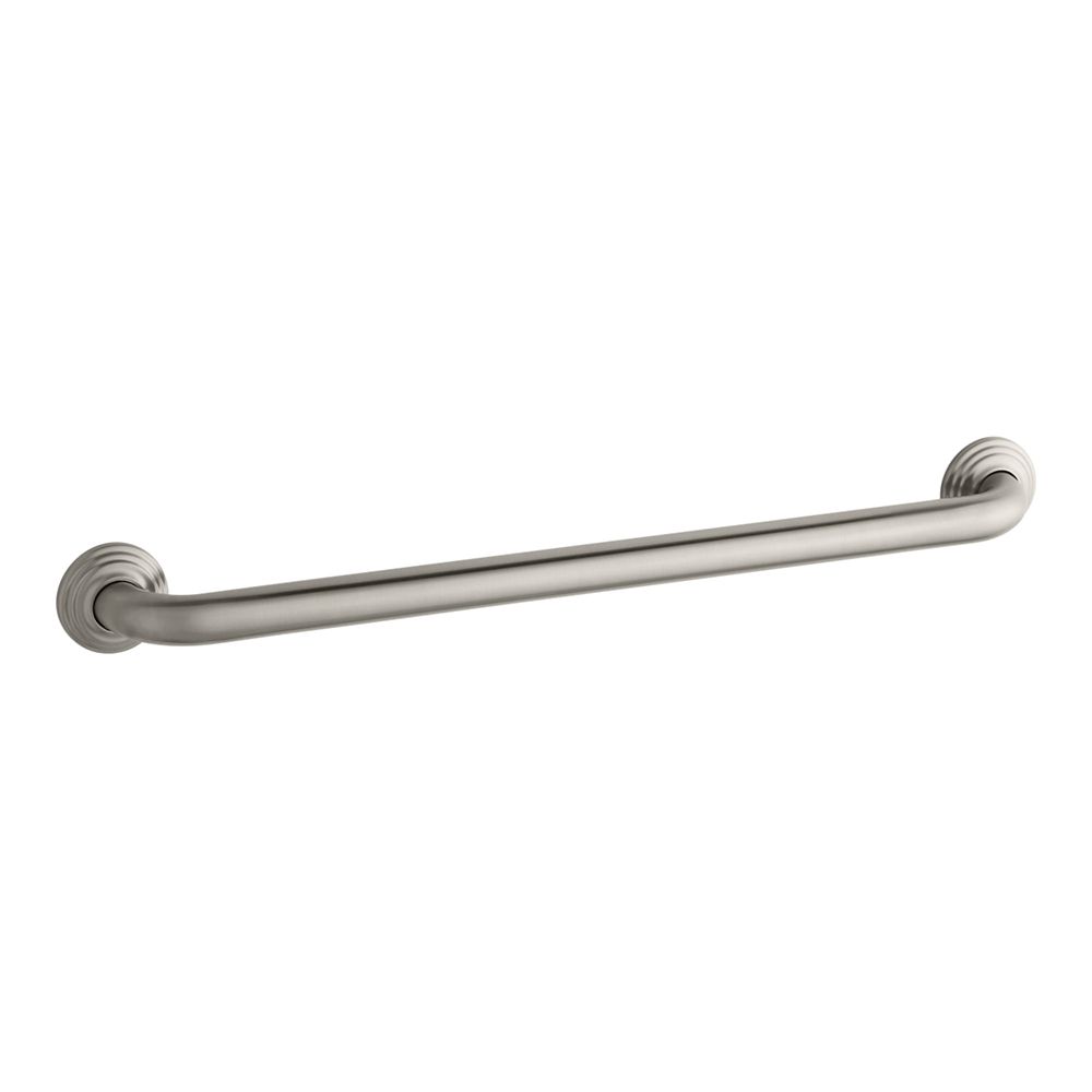 Traditional 24 Inch Ada Compliant Grab Bar In Brushed Nickel The Home   P 1001470723 