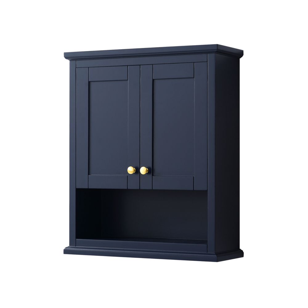 Wyndham Collection Avery Wall Mounted Bathroom Storage Cabinet In Dark