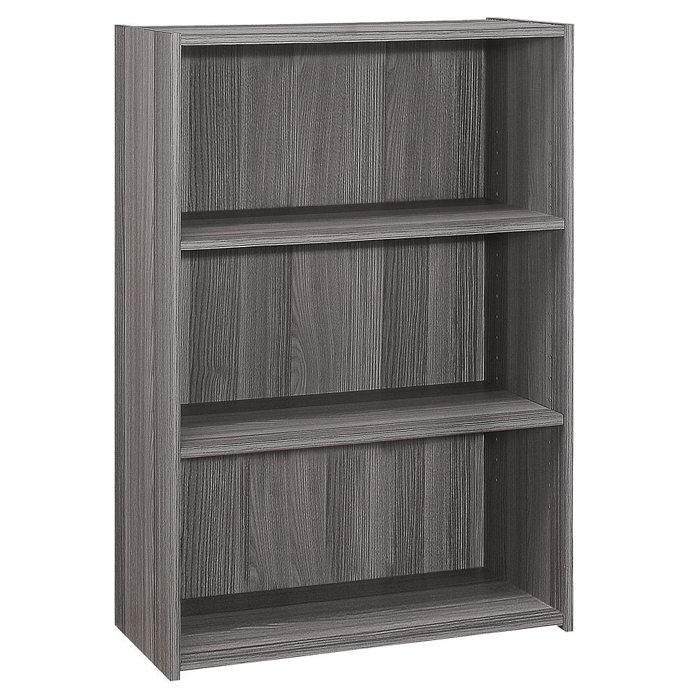 Monarch Specialties Bookcase - 36 Inch H / Grey With 3 Shelves | The ...