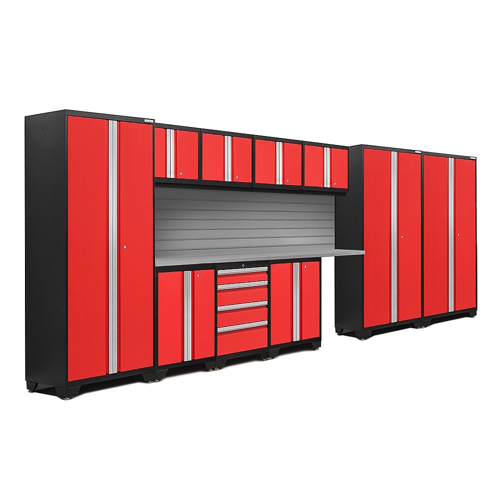 NewAge Products Inc. Bold Series Red Garage Cabinet Set ...