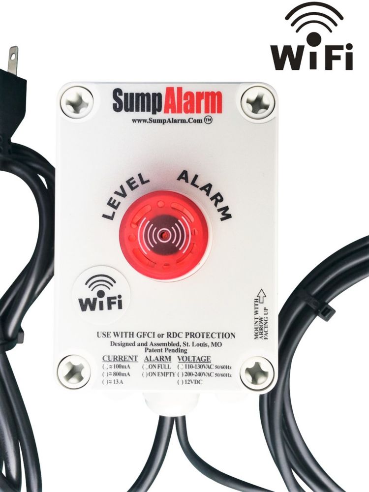 Sump Alarm Wireless (WiFi) in/Outdoor Sump Pump or Septic Tank Monitor