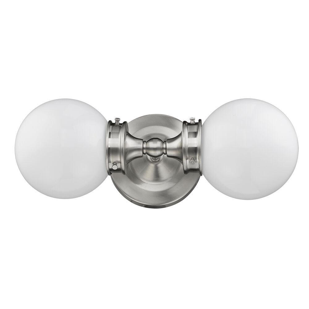 Acclaim Fairfax 2Light Satin Nickel Sconce The Home Depot Canada