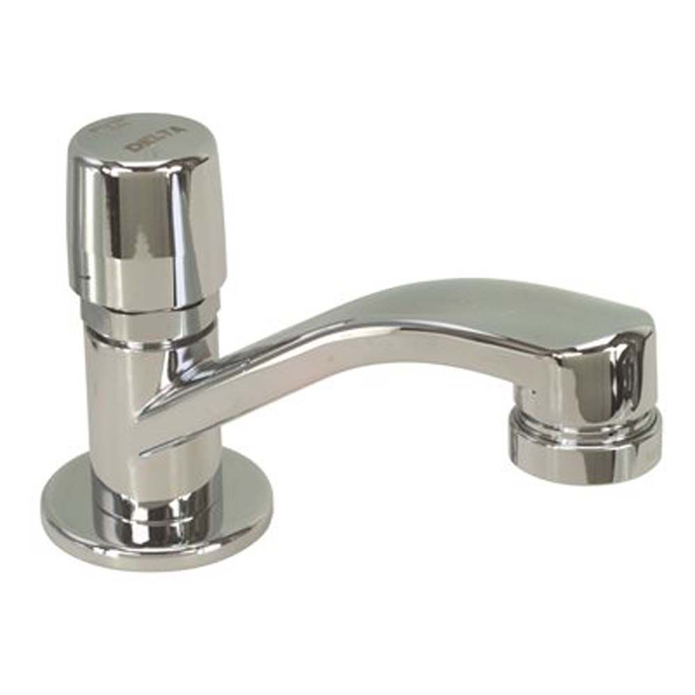 Delta Single Handle Metering Utility Faucet In Chrome
