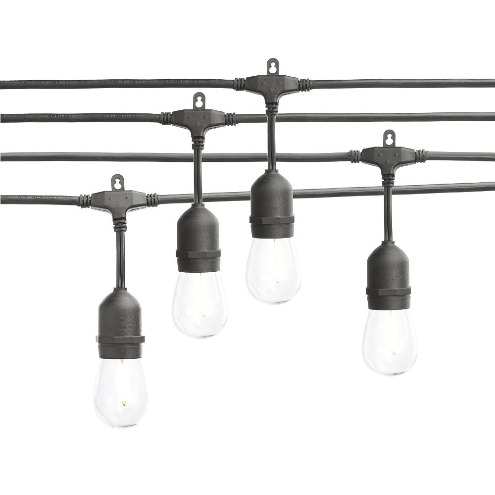Hampton Bay Commercial Grade Plug-In Led String Lights 48 ft., 24