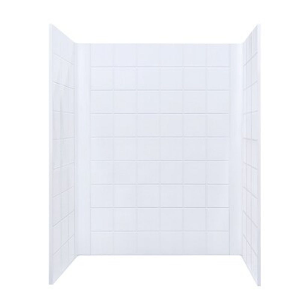 Jag Plumbing Products Fiberglass Shower Wall (60 x 30 x 73 1/4") The