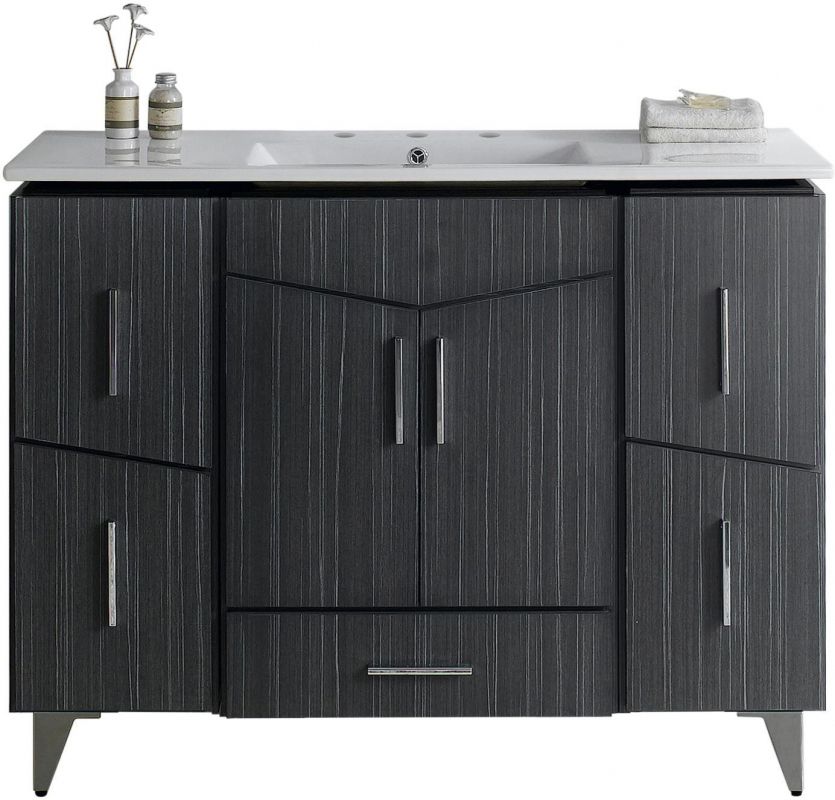 American Imaginations 48inch W Dawn Grey Modern Vanity Set The Home