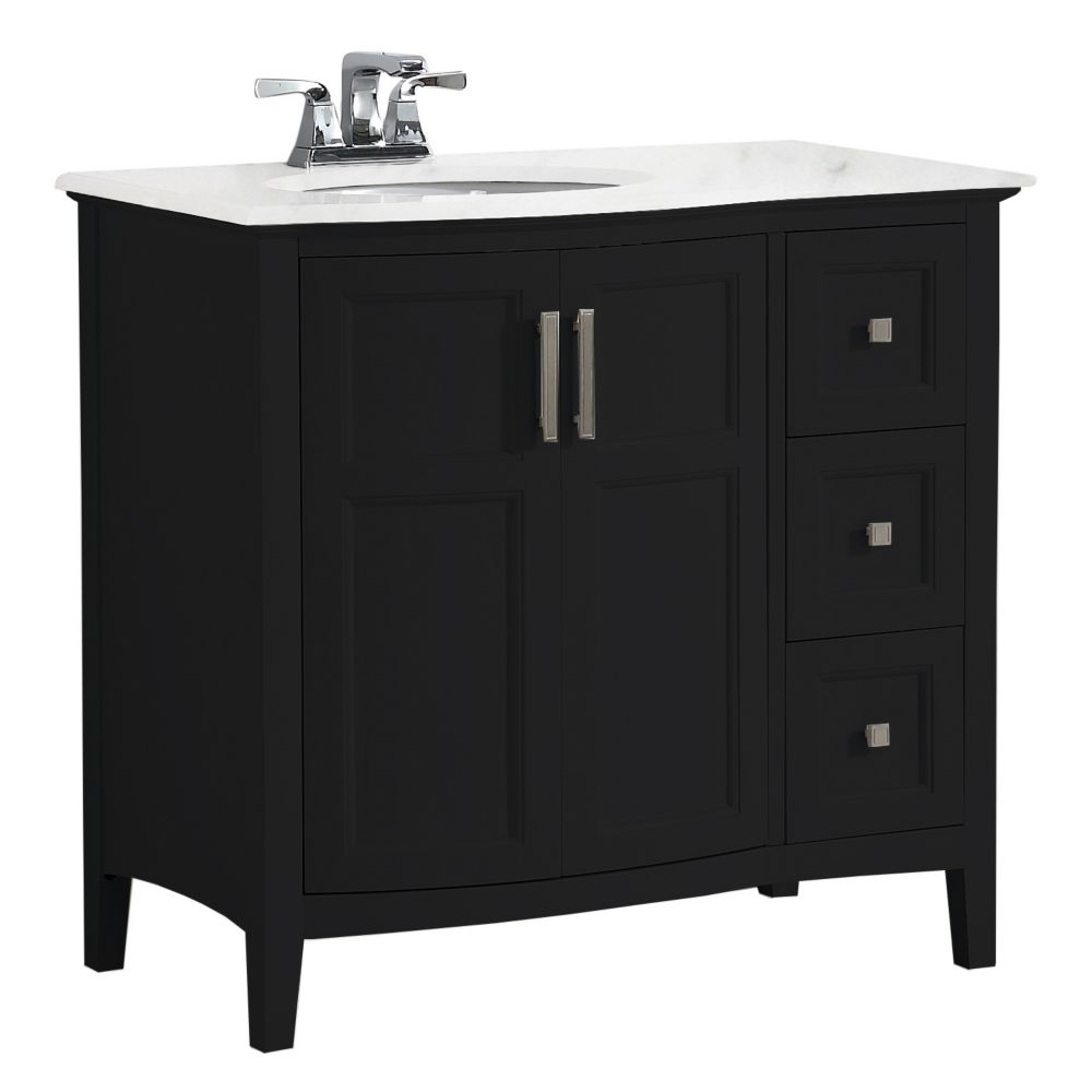 Simpli Home Winston 36 Inch Contemporary Bath Vanity In Black With   P 1001516239 